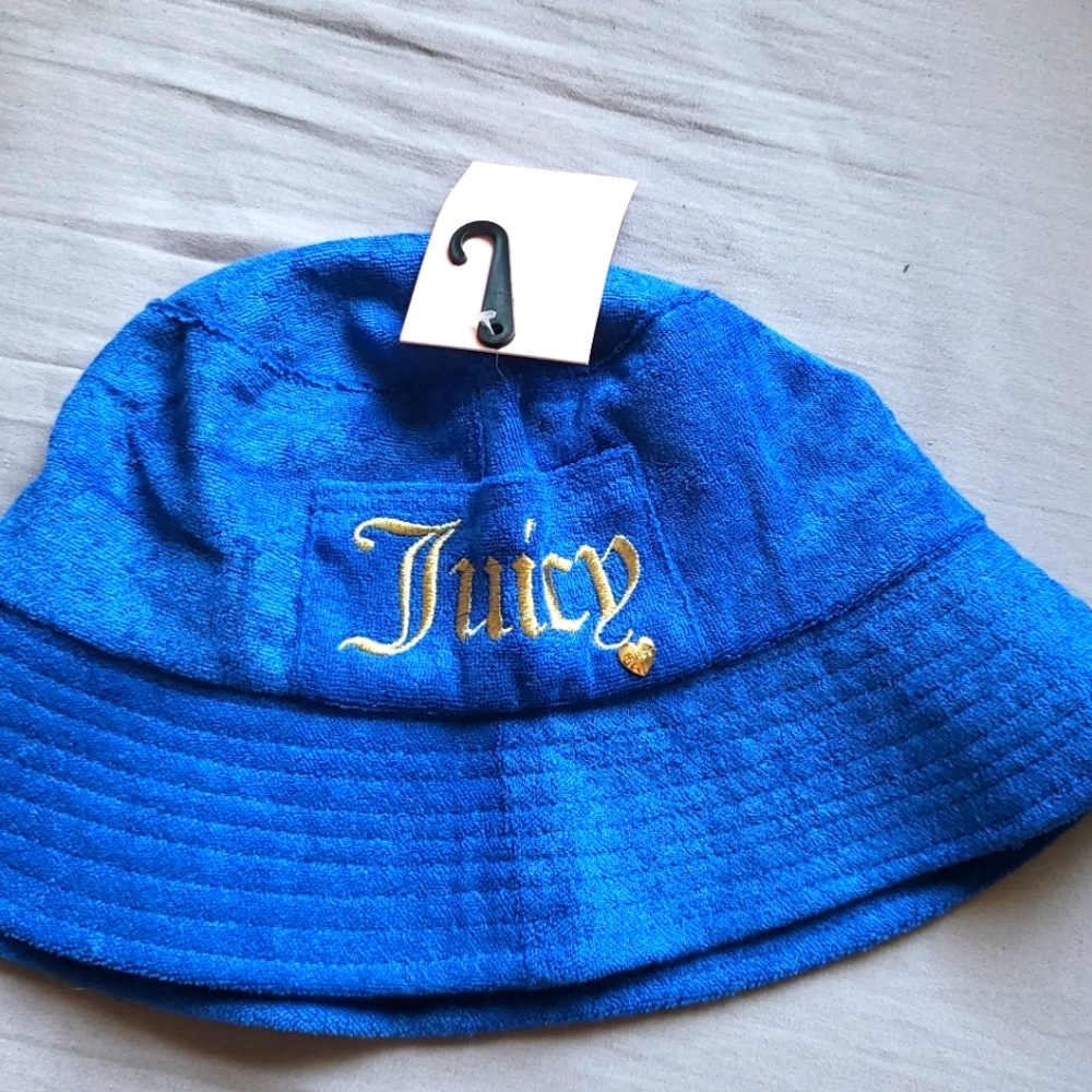 CLEARANCE Juicy Velour Bucket Hat Blue
